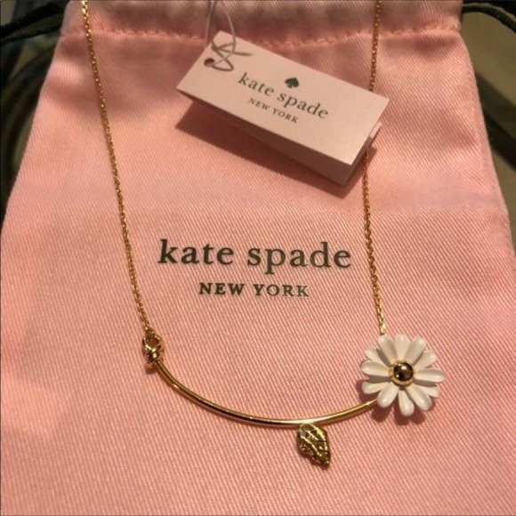 kate spade Jewelry - Kate Spade Dazzling Daisies Necklace. Brand new with tags and fabric storage bag
